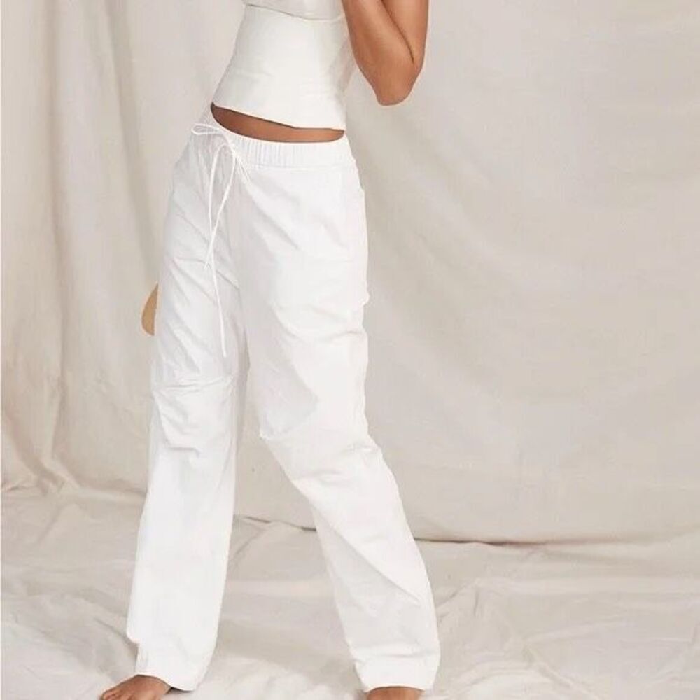 House of CB Cloe Women's White Drawstring Pants Size xLarge NWOT B014